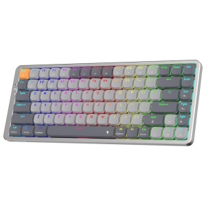 Tastatura gaming mecanica Bluetooth cu fir si wireless Redragon Azure gri iluminare RGB switch-uri rosii - Img 2