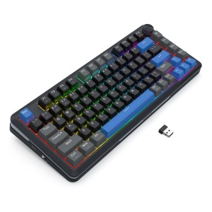 Tastatura gaming mecanica Bluetooth cu si fara fir Redragon Cyrus Pro neagra cu albastru iluminare RGB - Img 4