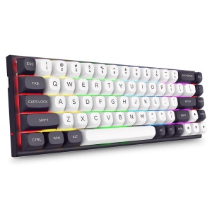 Tastatura gaming mecanica Redragon Irelia neagra cu alb iluminare RGB switch-uri magnetice roz - Img 4