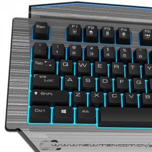 Tastatura Gaming Newmen GM100 Iron-Gray KB-900-SL, 12 Taste Multimedia, Iluminare LED, USB - Img 3