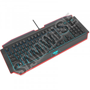 Tastatura Gaming Semi-mecanica Newmen GM100, 12 Taste Multimedia, Iluminare LED RGB, USB - Img 3