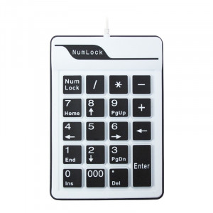 Tastatura NumPad, Silicon, USB, Alb - Img 1
