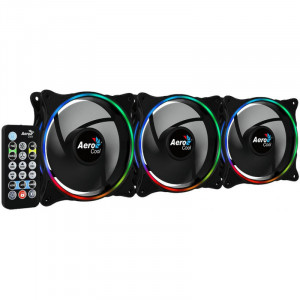 Ventilatoare Aerocool Eclipse 12 Pro ARGB 3 Fan Pack, 120 mm, telecomanda - Img 1