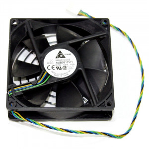 Ventilator Delta-Electronics 92mm, cu grila metalica de protectie, 12v, 0.60A, conexiune 4 pini, PWM - Img 2