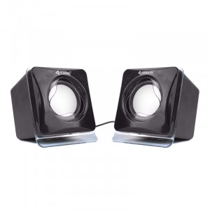 Boxe Kisonli V410, 2x 3W, alimentare USB, 1x jack 3.5mm, Negru - Img 1