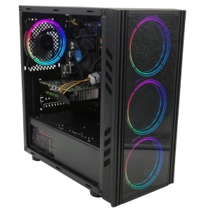 Calculator Gaming BlackShip V1, Intel Core i5 10500T pana la 3.8GHz, H410M H V2, 16GB DDR4, SSD 512GB, HDD 500GB, GTX 1660 Super 6GB DDR6 - Img 1