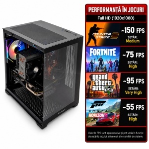 Calculator Gaming Cube V7, Intel Core i5-8500 3.0GHz, MSI MS-7A61 Z370, 8GB DDR4, SSD 256GB, HDD 500GB, ASUS STRIX GTX 970 4GB GDDR5 - Img 2