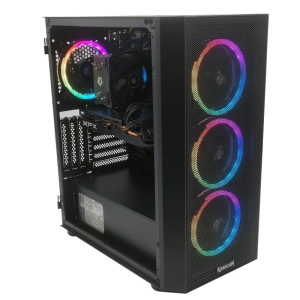 Calculator Gaming SkyFire V1, Intel Core i3-10300 3.7GHz, Asus Pro H410M-C2, 16GB DDR4, SSD 256GB, HDD 1TB, RX 580 8GB DDR5 - Img 1