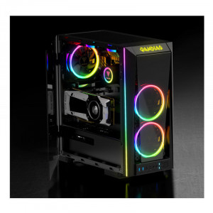 Carcasa Gaming Gamdias M1A, MiddleTower, USB 3.0, Panou transparent, Vent. 2x 120mm LED RGB - Img 6