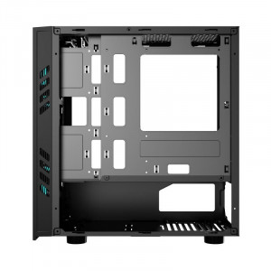 Carcasa Gaming Inaza Black Ship, USB 3.0, 4x 120 mm RGB Led, Panou transparent - Img 5