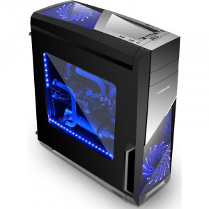 Carcasa Gaming Segotep Sprint V2, USB 3.0, Panou Transparent, MiddleTower, 2x 120mm - Img 3