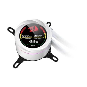 Cooler procesor cu lichid Redragon CCW-1017 alb iluminare aRGB cu display, - Img 3