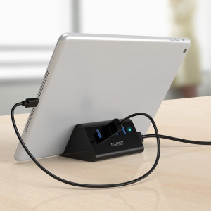 Hub USB Orico SHC-U3 USB3.0 cu suport pentru telefon sau tableta, negru - Img 3
