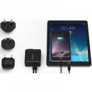 Incarcator retea GSM Orico DSP-4U Wall Charger, 4x USB, adaptor UK, AU, EU, Negru - Img 5