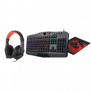 Kit Gaming Redragon S101-BA, Tastatura Harpe PRO RGB, Mouse Centrophorus, Casti Garuda, Mouse pad Archelon M - Img 3