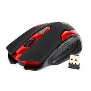 Mouse Wireless ZornWee W130, 1600DPI, Rosu/Negru - Img 1