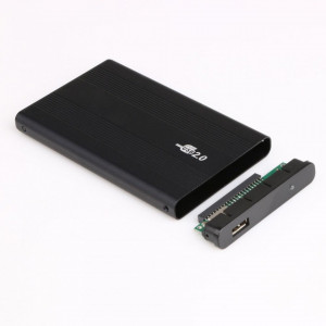 Rack Extern HDD/SSD 2.5", USB 2.0, Sata2, Carcasa aluminiu, Argintiu/Negru - Img 1