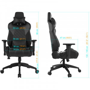 Scaun Gaming Gamdias Achilles E1 L Iluminare RGB negru-rosu, SH - Img 4