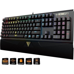 Tastatura gaming mecanica Gamdias Hermes P1 neagra iluminare RGB switch-uri negre - Img 2