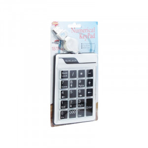 Tastatura NumPad, Silicon, USB, Alb - Img 2