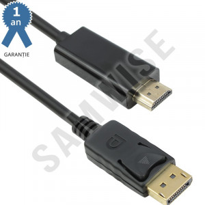 Cablu DeTech, DisplayPort Male - HDMI Male , lungime 1.8 metri - Img 1