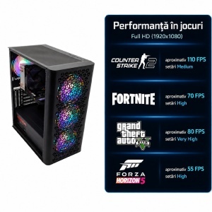 Calculator Gaming Fury V11, Intel Core i5-8500 3.0GHz, ASUS PRIME H310M-DASH, 16GB DDR4, SSD 256GB, HDD 500GB, ARKTEK RX 580 8GB GDDR5 - Img 2