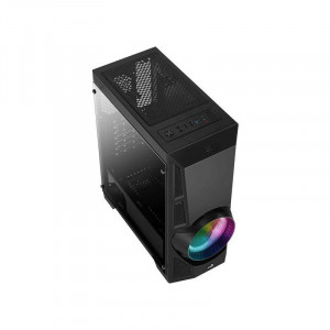 Carcasa Gaming AeroEngine iluminata RGB, Middle Tower, USB 3.0, Panou transparent - Img 3