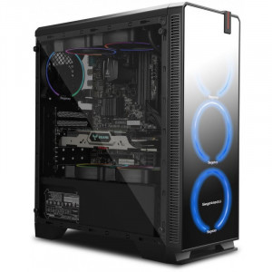 Carcasa Gaming Segotep Halo 7 Plus, Iluminare LED, USB 3.0, Panou Transparent, MiddleTower, Vent. 4x 120mm - Img 1
