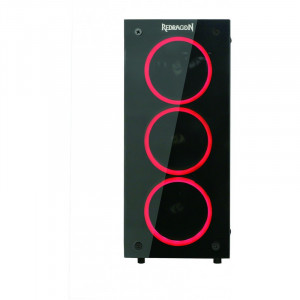 Carcasa Redragon TrailBreaker Black, Vent. 3x 120mm RGB Led, USB 3.0, Desigilat - Img 4