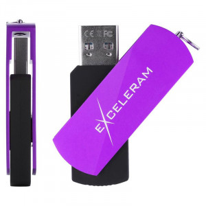 Memorie externa Exceleram P2 64GB, USB 3.1 Gen 1, Negru-Mov - Img 4
