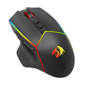 Mouse gaming Bluetooth cu si fara fir Redragon Axe Pro negru iluminare RGB - Img 2