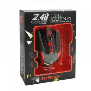 Mouse Wireless ZornWee W130, 1600DPI, Rosu/Negru - Img 2