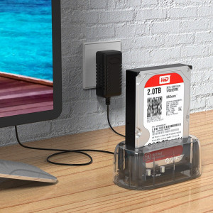 Rack extern HDD/SSD Orico 2.5/3.5" USB 3.0, transparent cu docking station - Img 3