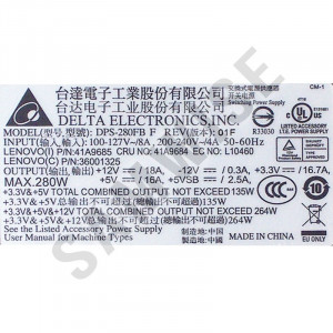 Sursa Delta 280W DPS-280FB A, 4x SATA, 1x Molex, 24-pin - Img 3