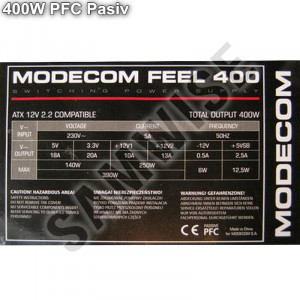 Sursa Modecom FEEL 400W, 2 x SATA, 4 x Molex, PFC Pasiv - Img 3