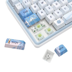 Tastatura gaming mecanica Bluetooth cu si fara fir Redragon Star Blade Pro alba - Img 3