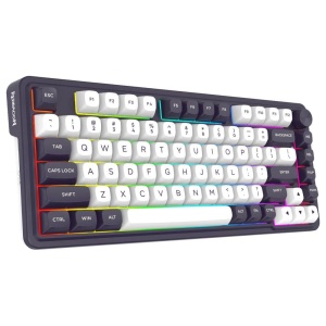 Tastatura gaming mecanica Bluetooth si cu fir Redragon Finke neagra cu alb iluminare RGB - Img 4