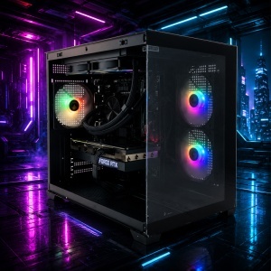 Calculator Gaming Aura V10, Intel Core i5 14400F turbo 4.7GHz, B760M DS3H, 32GB DDR4, SSD 512GB, HDD 6TB, RTX 3080 10GB GDDR6