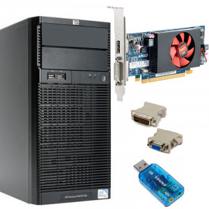 Calculator HP Proliant ML110 G6, Intel Core i3 550 3.2GHz, 4GB DDR3 ECC, ATI Radeon HD 8490 1GB DDR3 64-bit, DVI, DisplayPort, 250GB, Placa sunet USB, Adaptor DVI-VGA - Img 1