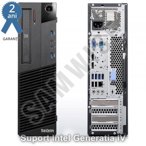 Calculator Lenovo M93P DT, Intel Core i3 4130 3.4GHz, 8GB DDR3, SSD 128GB, USB 3.0, DVD-ROM - Img 1