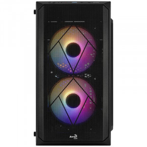 Carcasa Gaming Aerocool CS-107 V2 Black, MiniTower, USB 3.0, Panou transparent - Img 5