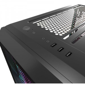 Carcasa Gaming Gamdias Athena M2, MiddleTower, USB 3.0, Panou transparent, 3x 120mm LED RGB - Img 6