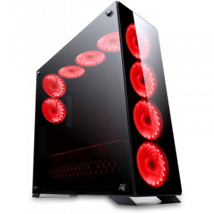 Carcasa Gaming Redragon Ironhide Black, USB 3.0, Vent. 6x 120mm, controller RGB cu telecomanda - Img 1