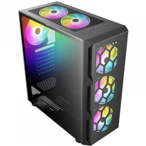 Carcasa Gaming Starfire RGB Tempered Glass, USB 3.0, 4x Vent. 120 mm LED RGB - Img 3