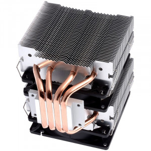Cooler CPU ID-Cooling SE-904TWIN Blue LED, 2x Vent 92mm, 4x Heatpipe-uri Cupru - Img 3