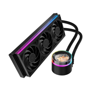 Cooler procesor cu lichid cu display ID-Cooling SL360 V2 Plus negru iluminare aRGB - Img 2
