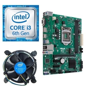 Kit Placa de baza ASUS H110M-A/DP, Intel Core i3 6100 3.7GHz, Cooler inclus