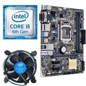 Kit Placa de baza ASUS H110M-A/DP, Intel Core i5 6500T pana la 3.1GHz, Cooler inclus