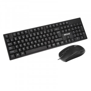 Kit tastatura + mouse Mixie X70, Negru, Design ergonomic - Img 1