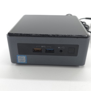 Mini PC Incomplet Intel NUC8CY, Intel Core i3-8121U 2.20GHz, AMD Radeon 540 2GB GDDR5, 8GB LPDDR4 Onboard, M.2 NVMe, Wi-Fi, Alimentator inclus